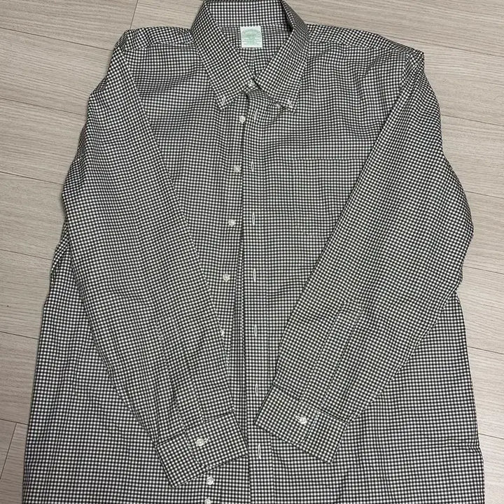 [BUNJANG] Brooks Brothers Slim Fit Check Shirt Brown XL / 브룩스브라더스 슬림핏 체크셔츠 브라운 xl사이즈감