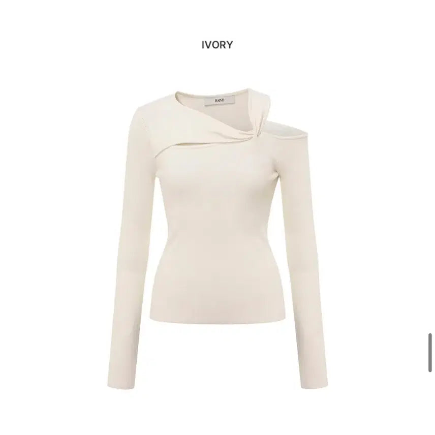 [BUNJANG] RAVE Twist Cut-out Knit Ivory / 레이브 Twist Cut-out Knit 아이보리
