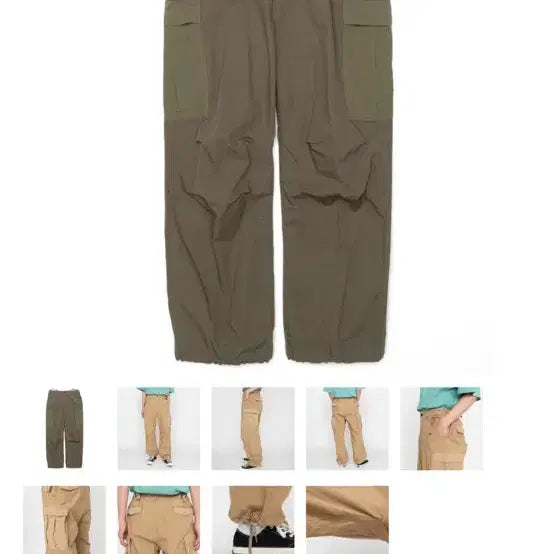 [BUNJANG] nanamica Wide Cargo Pants Khaki / 나나미카 와이드 카고 (카키)