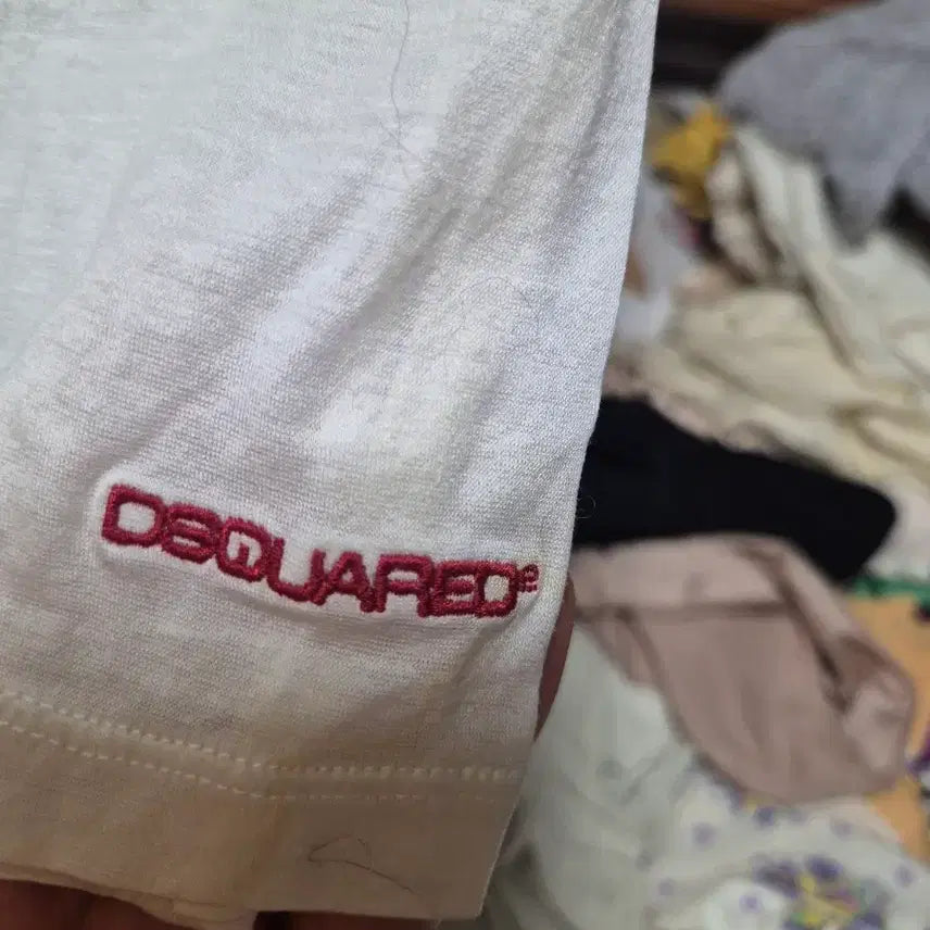 [BUNJANG] Dsquared2 Sleeveless T-Shirt White / 디스퀘어드2 민소매 반팔 티셔츠 화이트