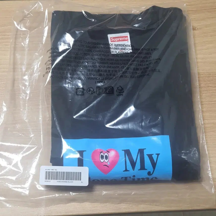 [BUNJANG] Supreme 2026 SS Alone Time T-Shirt Black XL / 슈프림 26SS 얼론 타임 티셔츠 블랙 XL 새상품