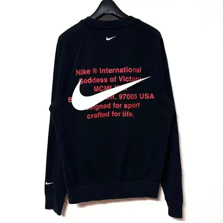[BUNJANG] Nike Double Swoosh Long Sleeve Sweatshirt Black / [S,90]나이키 더블스우시 맨투맨 긴팔티 블랙