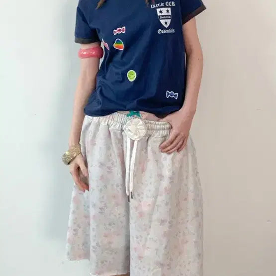 [BUNJANG] Shop Fairy Flower Bermuda Shorts Gray / 샵페어리 플라워 버뮤다팬츠 gray