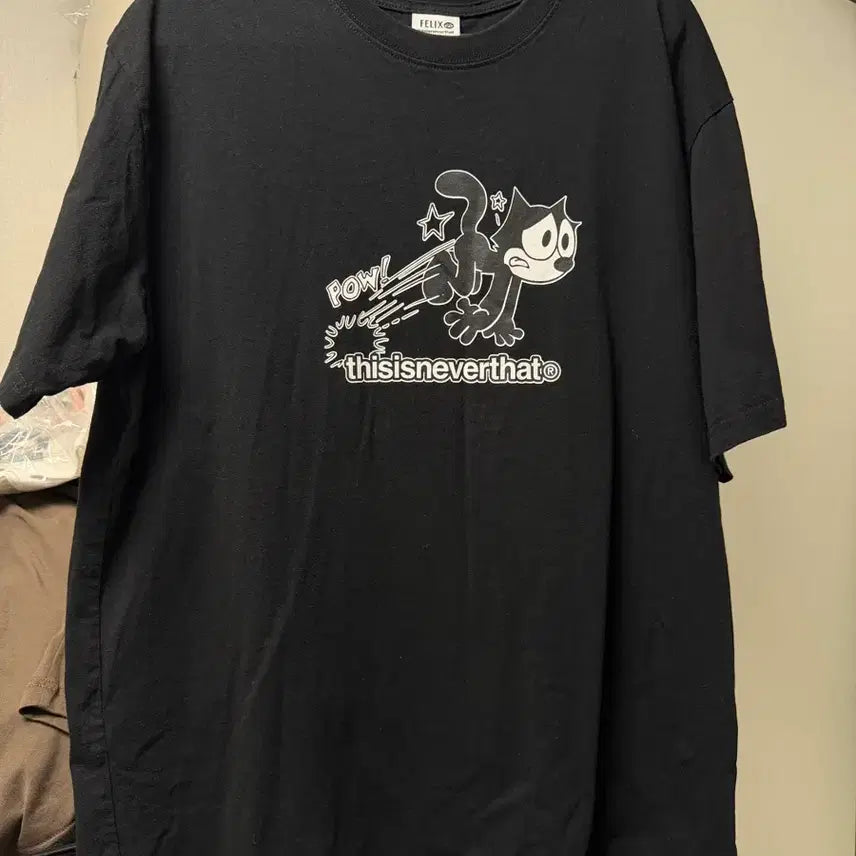[BUNJANG] Thisisneverthat Felix The Cat Short Sleeve T-Shirt Black / 디스이즈네버댓 펠릭스 더 캣 반팔티 블랙