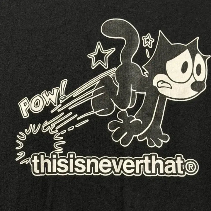 [BUNJANG] Thisisneverthat Felix The Cat Short Sleeve T-Shirt Black / 디스이즈네버댓 펠릭스 더 캣 반팔티 블랙