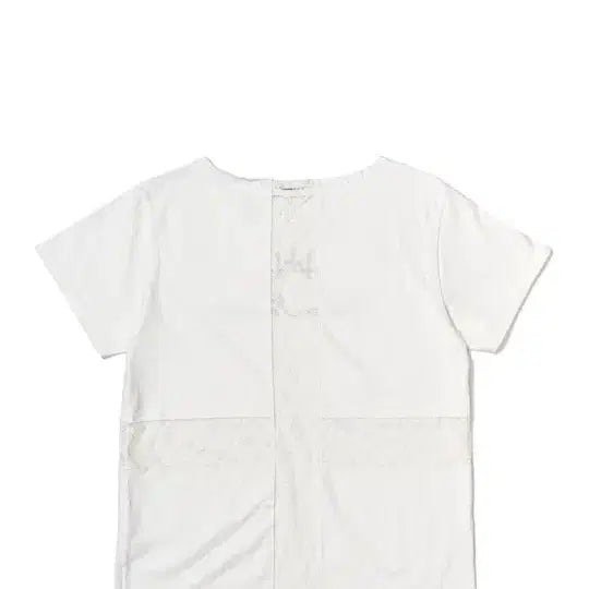 [BUNJANG] SKIZM Inducing Cross String T-shirt White / 스키즘인듀싱 크로스 스트링 티셔츠 화이트 셔링 스카프  시스루 레이스 오
