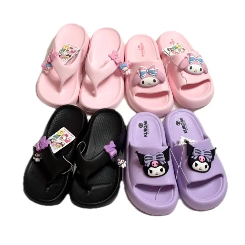 [BUNJANG] Sanrio My Melody/Kuromi Slipper Flip-Flops Shoes / (최저가)산리오 마이멜로디/쿠로미 슬리퍼 쪼리 신발