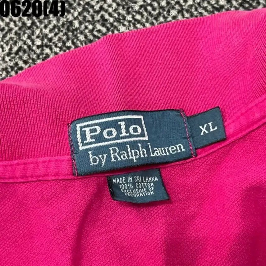 [BUNJANG] Polo Pink Short-Sleeve Polo T-Shirt (Vintage 0620) / [XL] 폴로 | 핑크 반팔 카라 티셔츠 (빈티지 0620)