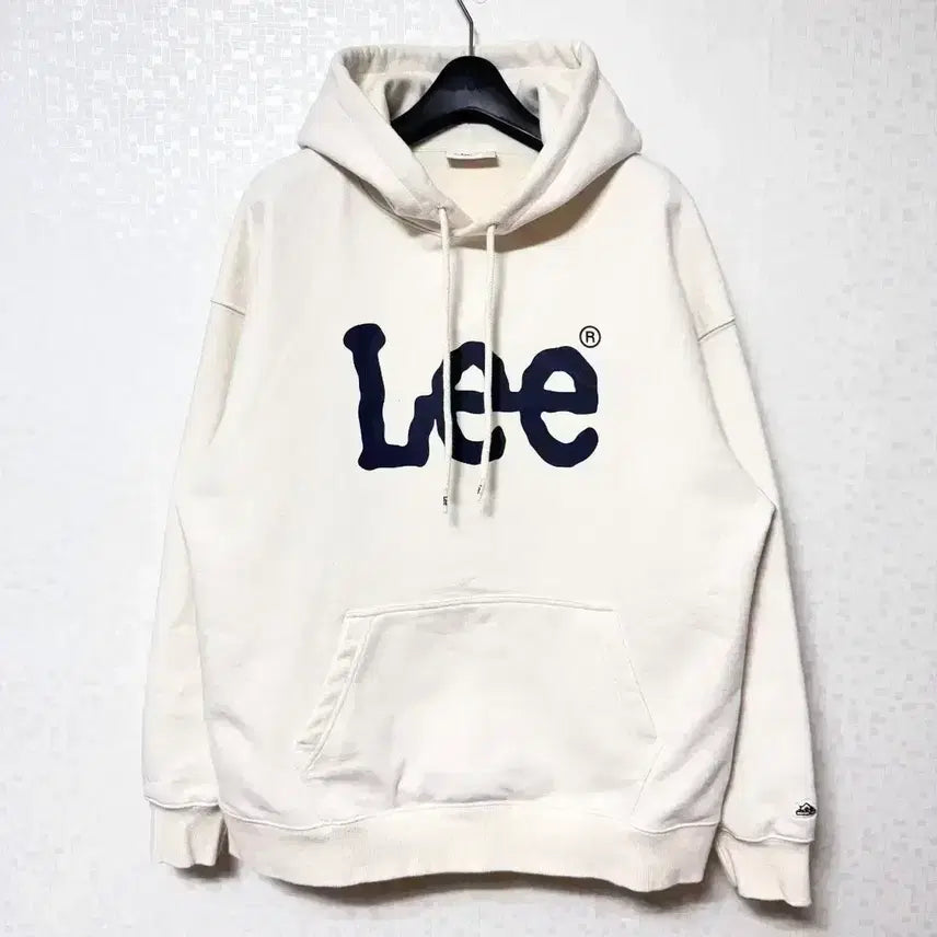 [BUNJANG] Lee Big Logo Hoodie Ivory Oversized Fit / [M,95]Lee 빅로고 후드티 아이보리 오버핏