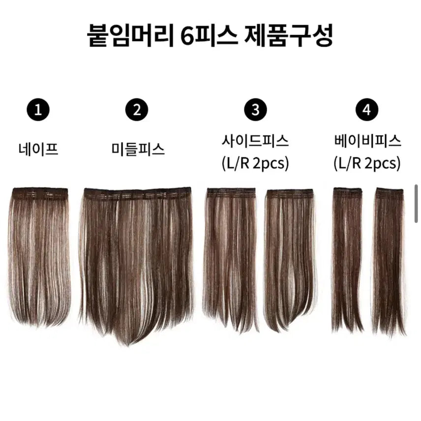 [BUNJANG] Pink Age Clip-in Hair Extensions Bracket Curl 6 Pieces / 핑크에이지 붙임머리 괄호컬 6피스