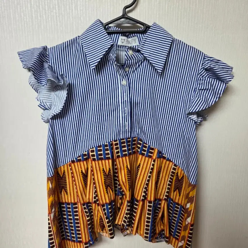 [BUNJANG] Blondifox Striped Short Sleeve Shirt XS / BLONDIFOX 스트라이프 반팔 셔츠 XS