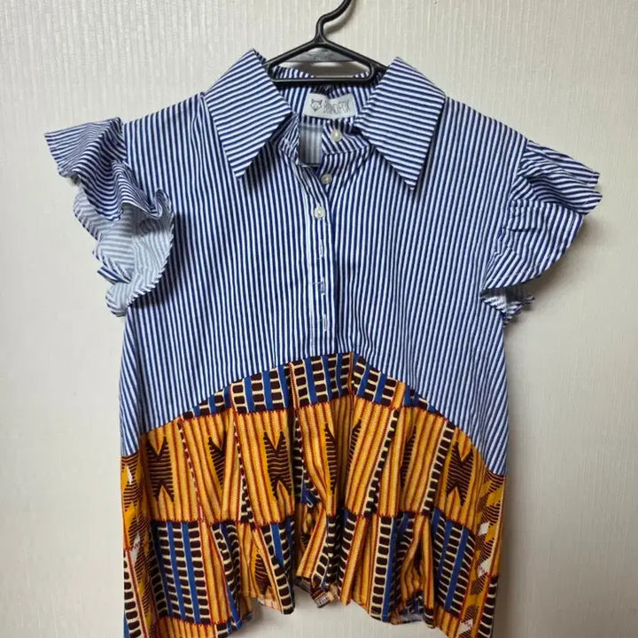 [BUNJANG] Blondifox Striped Short Sleeve Shirt XS / BLONDIFOX 스트라이프 반팔 셔츠 XS