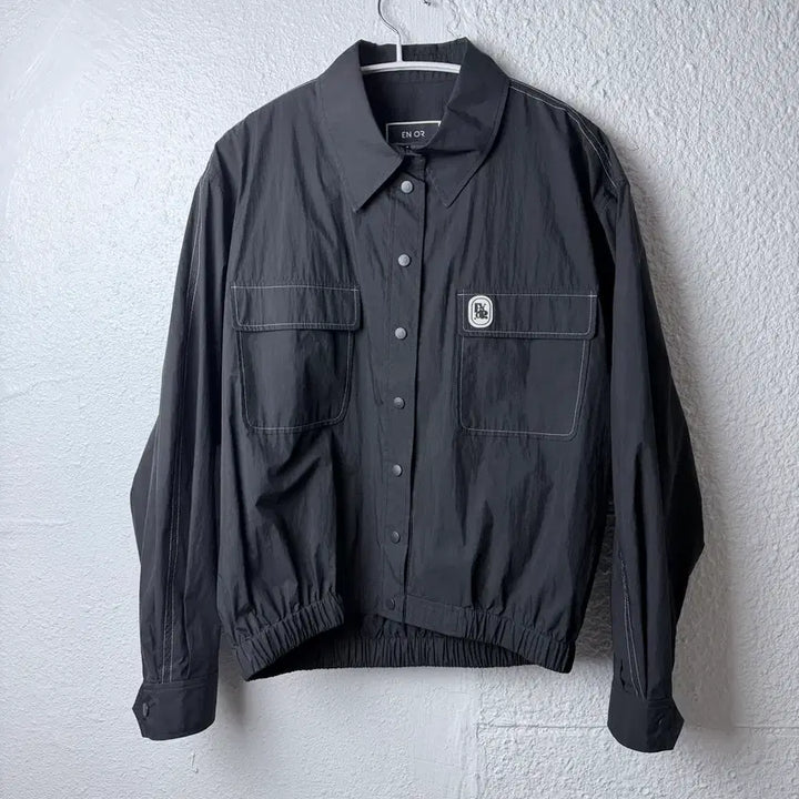 [BUNJANG] ENOR Woman Stitch Blouson Shirt - Black / 엔오르 우먼 스티치 블루종 셔츠 - 블랙