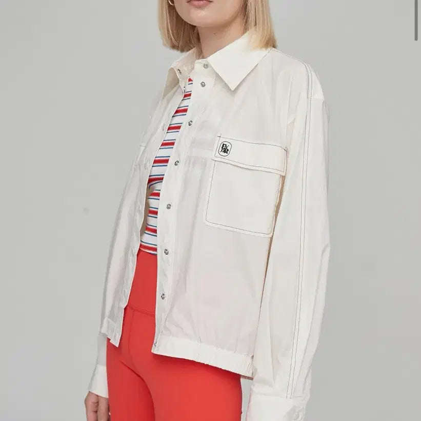 [BUNJANG] ENOR Woman Stitch Blouson Shirt - Black / 엔오르 우먼 스티치 블루종 셔츠 - 블랙
