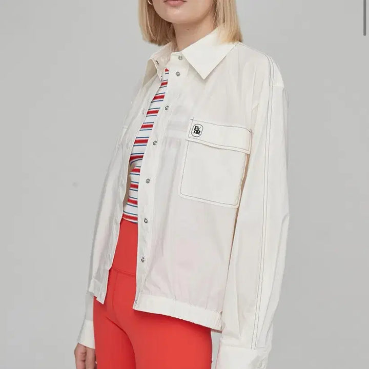 [BUNJANG] ENOR Woman Stitch Blouson Shirt - Black / 엔오르 우먼 스티치 블루종 셔츠 - 블랙