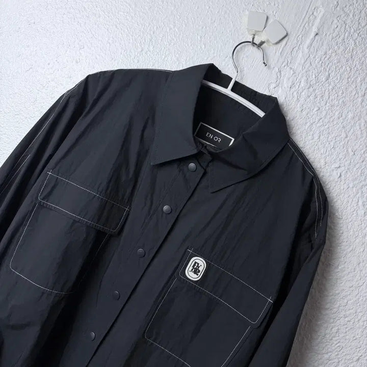 [BUNJANG] ENOR Woman Stitch Blouson Shirt - Black / 엔오르 우먼 스티치 블루종 셔츠 - 블랙