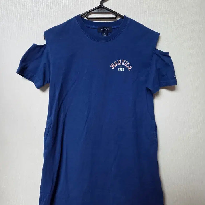 [BUNJANG] Nautica Off-Shoulder Short Sleeve Dress - Size S / NAUTICA  오프숄더 반팔 원피스 S