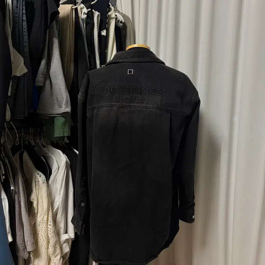 [BUNJANG] Wooyoungmi Back Logo Denim Washed Jacket / {새상품급/48}우영미 백로고 데님 워싱 청자켓
