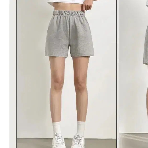 [BUNJANG] Avely Milk Tea Easy Fit Summer Banding Training Shorts Gray Short / 에이블리 밀크티 이지핏 썸머 밴딩 트레이닝 반바지 그레이 숏