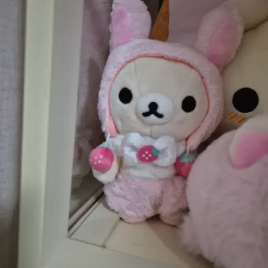 [BUNJANG] Rilakkuma Strawberry Day Rabbit Plush / 코리락쿠마 딸기하루 우사기