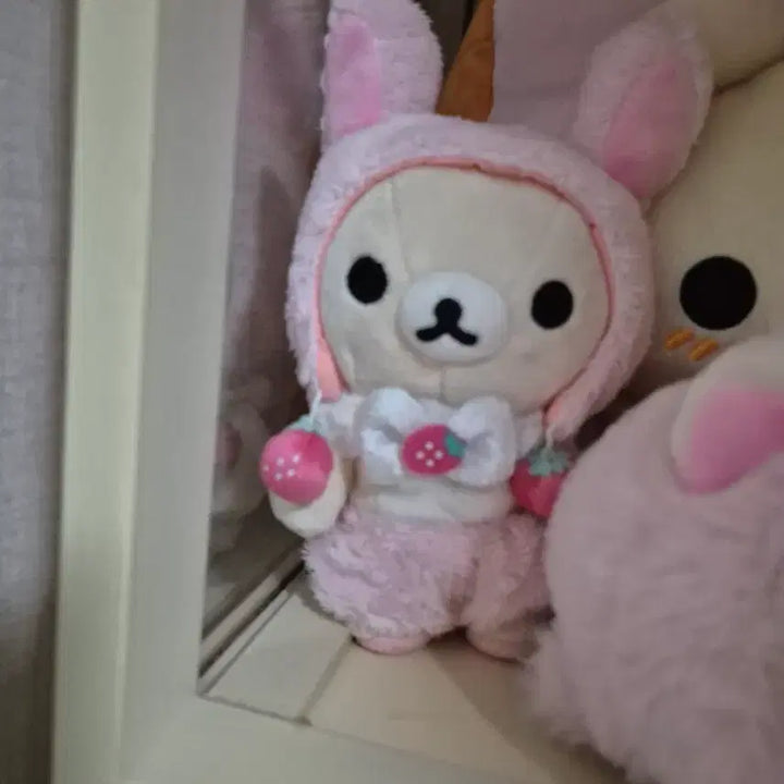 [BUNJANG] Rilakkuma Strawberry Day Rabbit Plush / 코리락쿠마 딸기하루 우사기