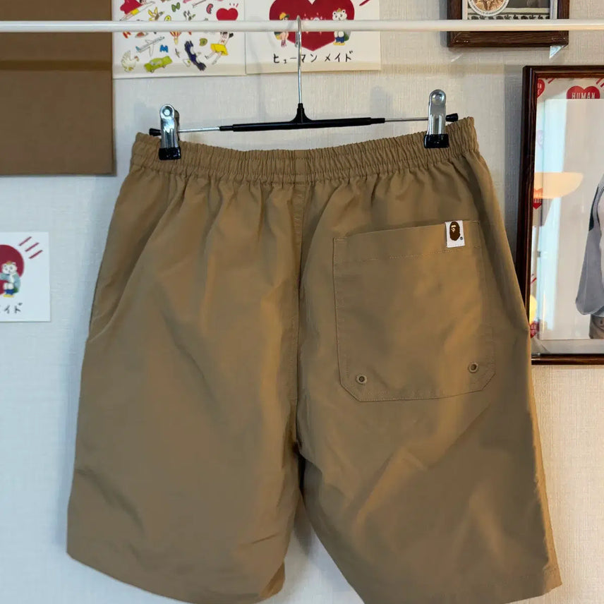 [BUNJANG] BAPE Summer Bag Shorts Beige S / (S)베이프 썸머백 쇼츠 베이지 - 24SS