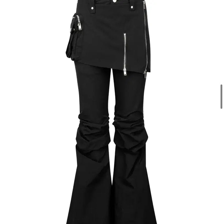 [BUNJANG] Nache Unisex Black Bootcut Skirt Pants / 나체 BOOTS CUT SKIRT PANTS (UNISE X) BLACK
