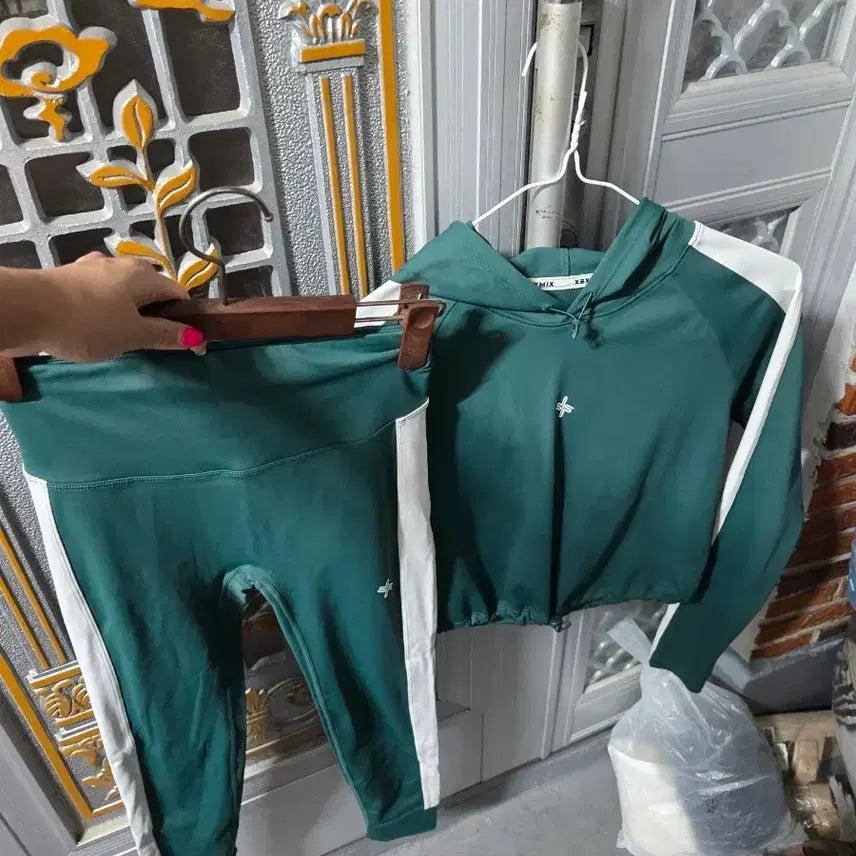 [BUNJANG] Xexymix Training Set Deep Green/White / 젝시믹스 운동복 세트 딥그린/화이트