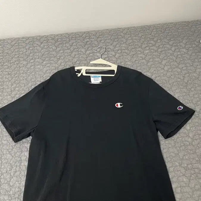[BUNJANG] Champion Basic Logo T-Shirt Black M / 챔피온 반팔티 블랙 m