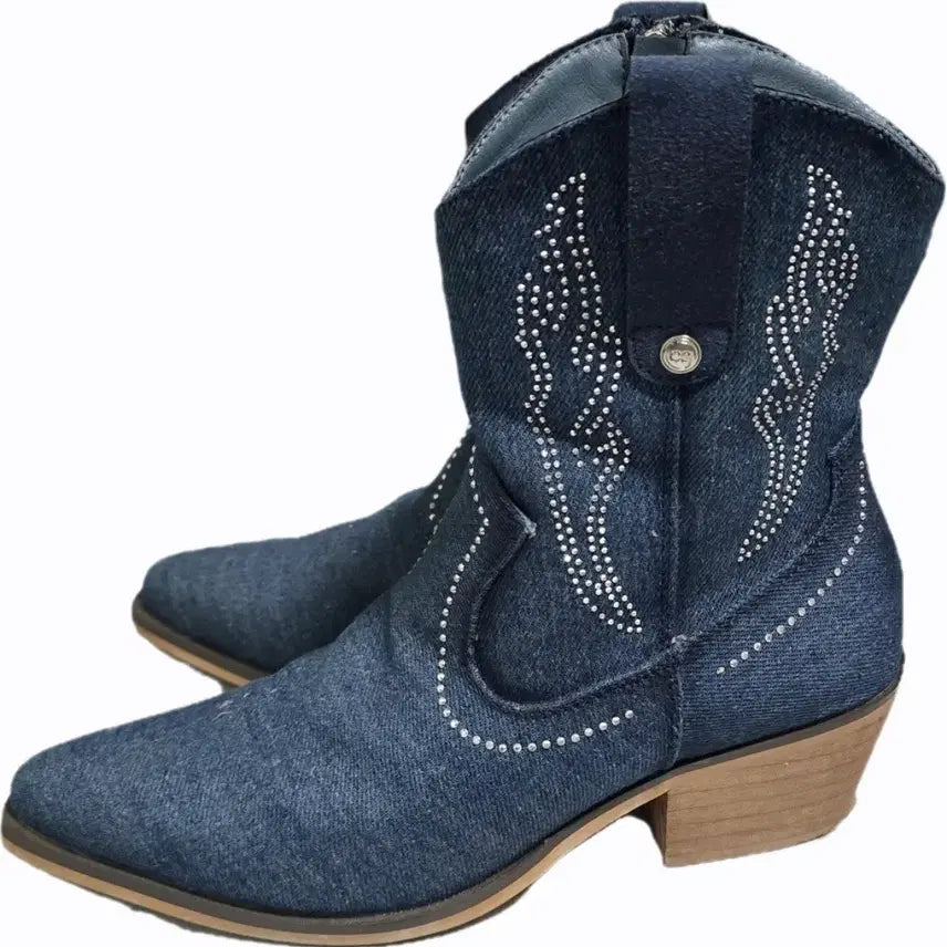 [BUNJANG] Spanish Denim Boots Size 36/230 / 스페인 데님 부츠 36 / 230