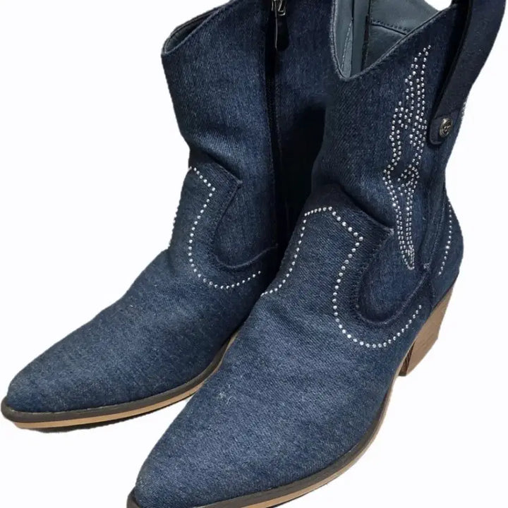 [BUNJANG] Spanish Denim Boots Size 36/230 / 스페인 데님 부츠 36 / 230
