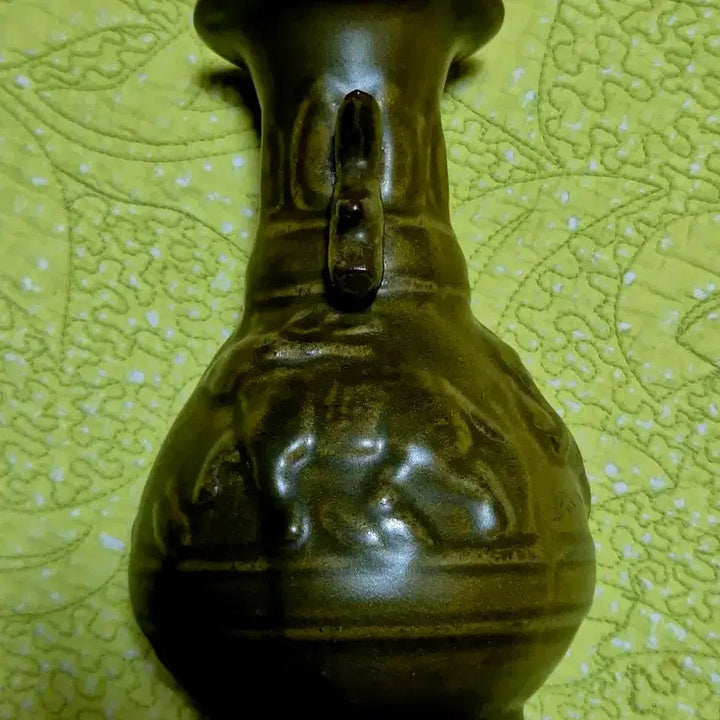 [BUNJANG] Celadon Porcelain Vase with Fish and Children Motif / 다엽말유 어문양이서수문 도자기