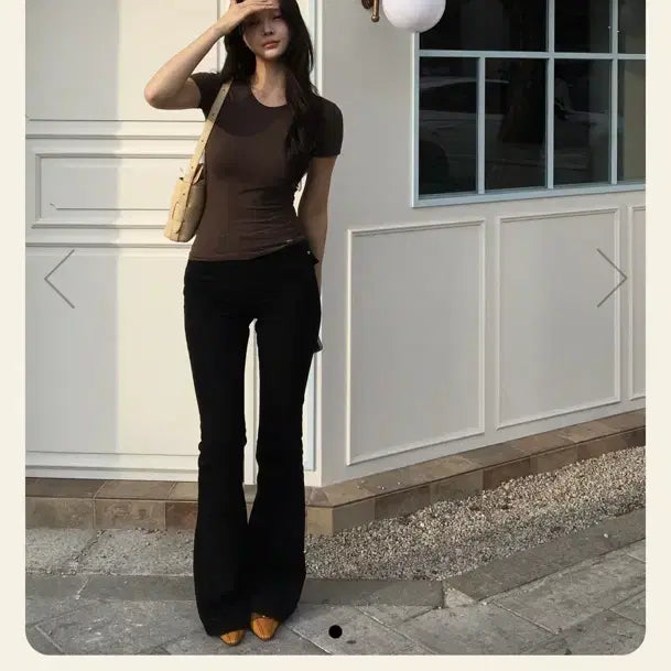 [BUNJANG] Ivory Pet Base Long Black Jeans M / 아이보렛 베이스 롱 블랙진M