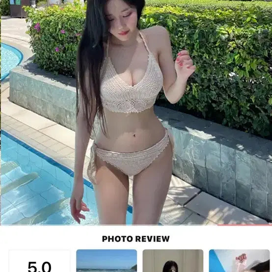 [BUNJANG] Crasiang 4cm Power Volume Knit Bikini (Size M) / [새상품]크라시앙 4cm 파워볼륨 니트비키니 44-55