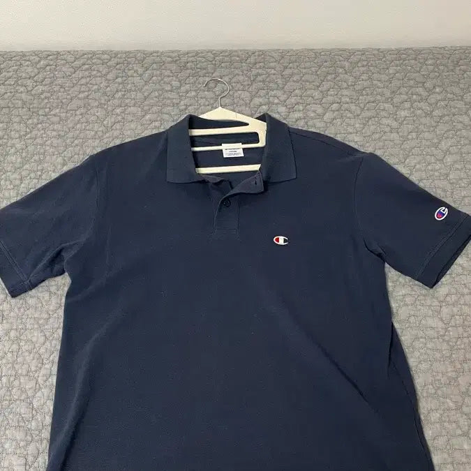 [BUNJANG] Champion Navy Short Sleeve Polo Shirt L / 챔피온 네이비 반팔 카라티 L