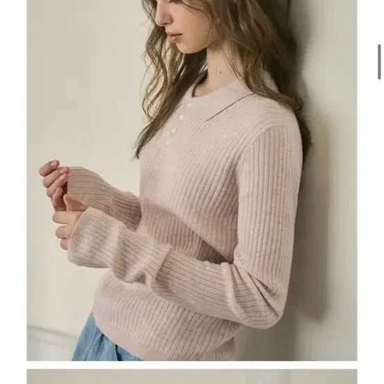 [BUNJANG] Our Nostalgia Collar Knit / 아우어노스텔지아 카라니트
