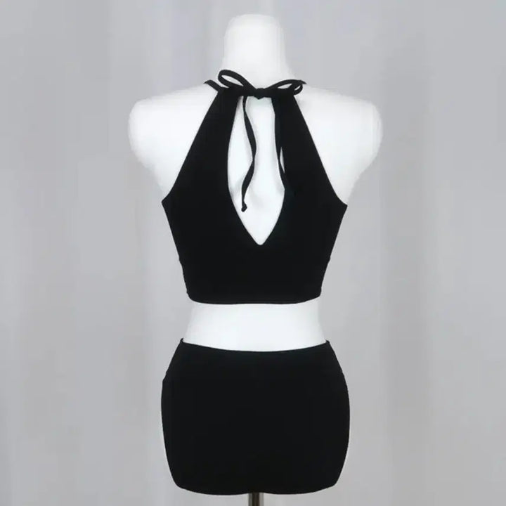 [BUNJANG] Halterneck Black Bikini / 홀터넥 블랙비키니