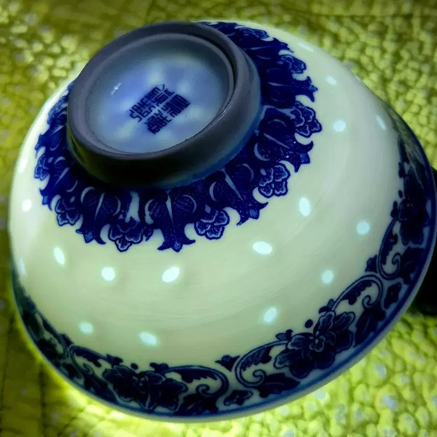 [BUNJANG] Qinghua White Porcelain Baktae Longgi Ware Tea Bowl / 청화백자 박태영롱자기 다완