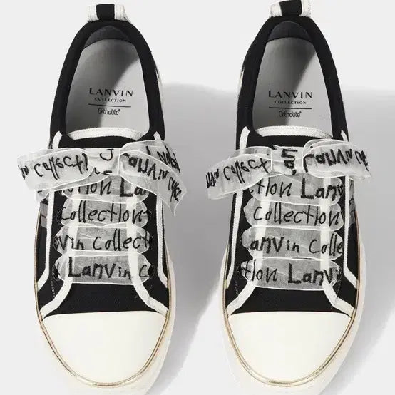 [BUNJANG] Lanvin Collection Sneakers Black White / 랑방 컬렉션 스니커즈 블랙 화이트 235
