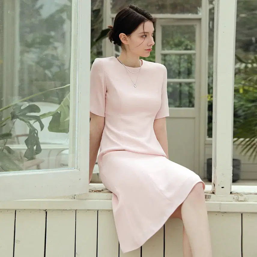 [BUNJANG] EUNE Dress Pink Tulip Dress Size 44 / 으네드레스(EUNE) 핑크 튤립원피스 44 새상품