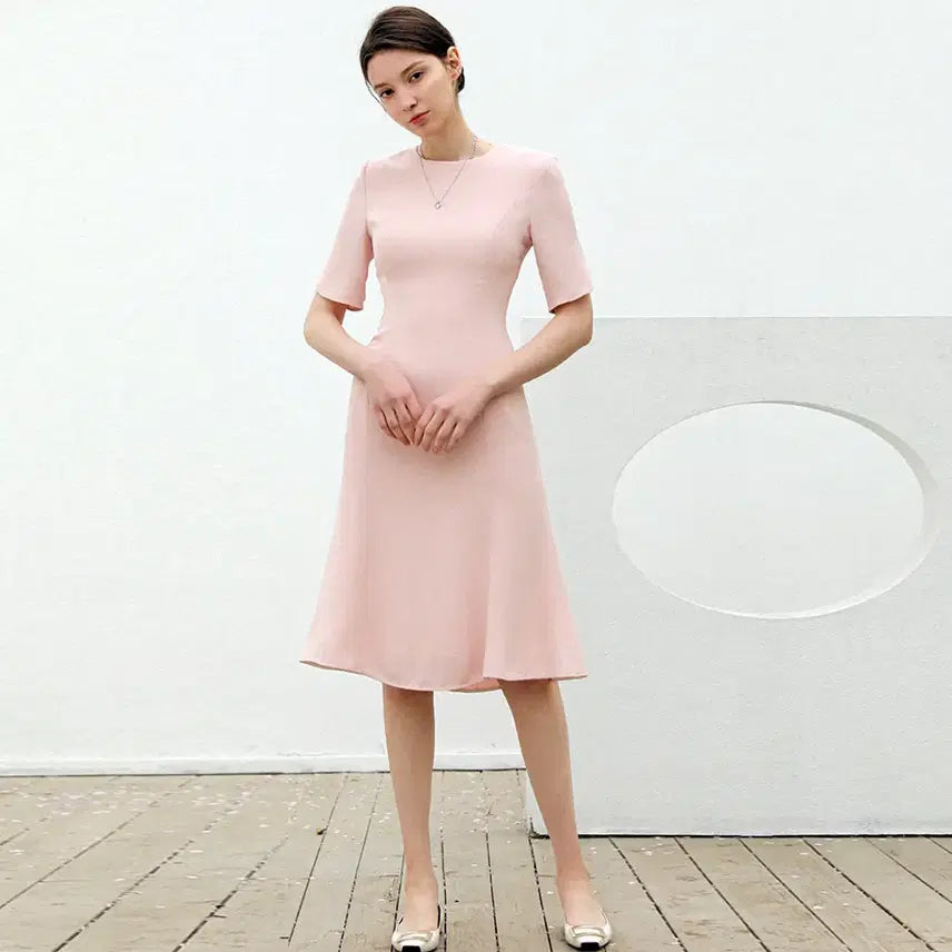 [BUNJANG] EUNE Dress Pink Tulip Dress Size 44 / 으네드레스(EUNE) 핑크 튤립원피스 44 새상품