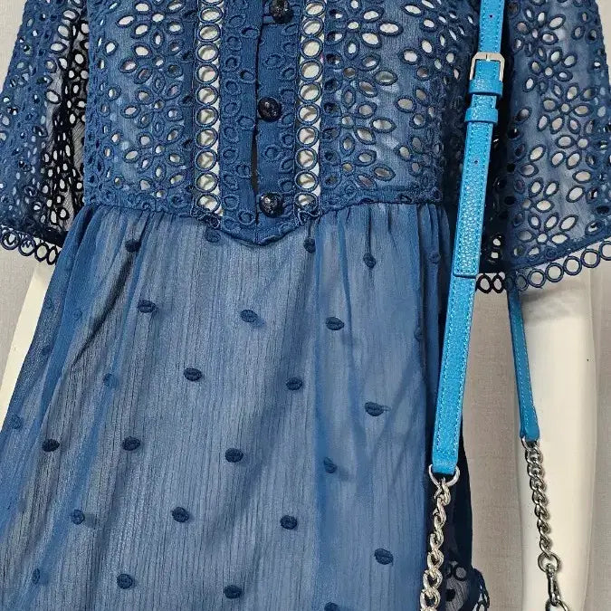[BUNJANG] Anna Sui 2022 Blue Blouse / ANNASUI 정품 청색 2022년 블라우스