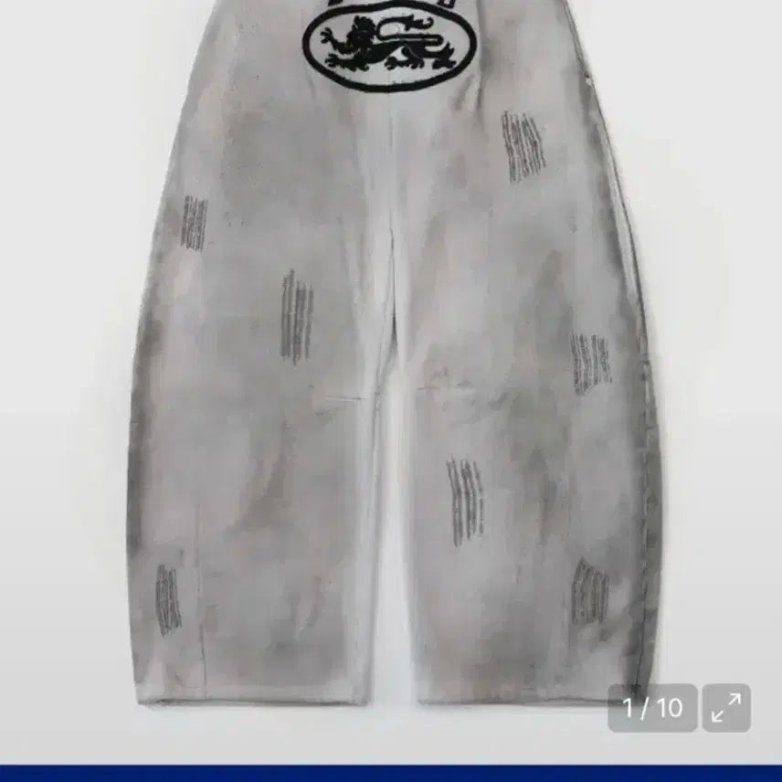 [BUNJANG] Badblood Lion Patch Washed Training Pants / 배드블러드 라이온 패치 워시드 팬츠 바지 트레이닝 s