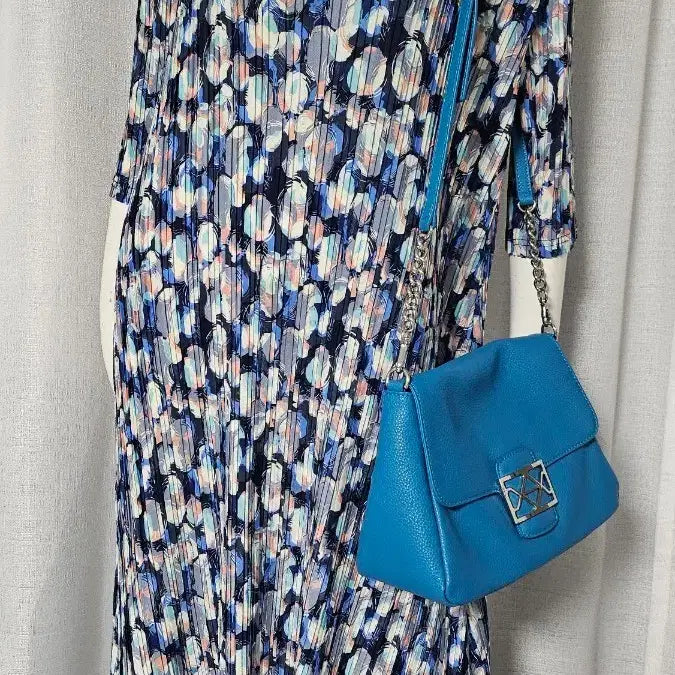 [BUNJANG] Pleats Please Navy Point Pleated Long Dress / 플리츠미 남색 포인트 플리츠 롱원피스..택 프리..