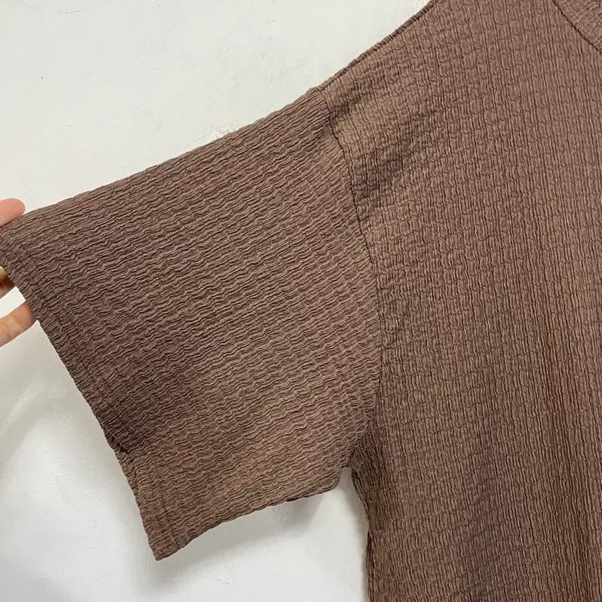 [BUNJANG] N6488 Pleated Long Maxi Dress - Deep Brown / 특가새)N6488 플리츠 롱 원피스.맥시.아방