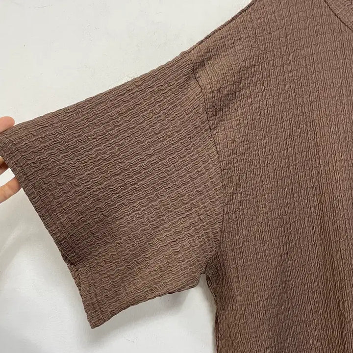 [BUNJANG] N6488 Pleated Long Maxi Dress - Deep Brown / 특가새)N6488 플리츠 롱 원피스.맥시.아방