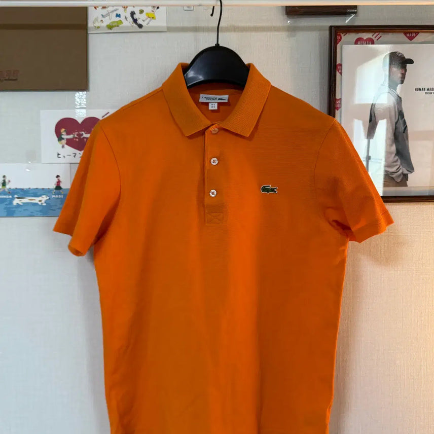 [BUNJANG] Lacoste Cotton Polo Shirt Orange US S (95) / (95)라코스테 코튼 카라티 오렌지