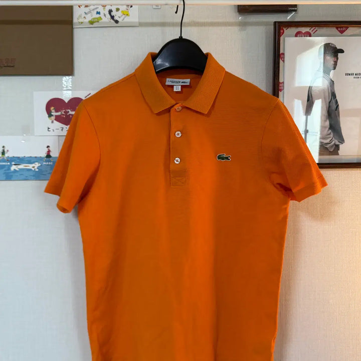 [BUNJANG] Lacoste Cotton Polo Shirt Orange US S (95) / (95)라코스테 코튼 카라티 오렌지