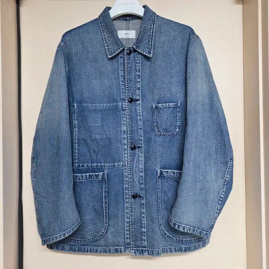 [BUNJANG] Years Ago Okayama Cotton Drill Denim Work Jacket Light Indigo / [L] 이얼즈어고 오카야마 코튼 드릴 데님 워크 자켓 라이트인디고