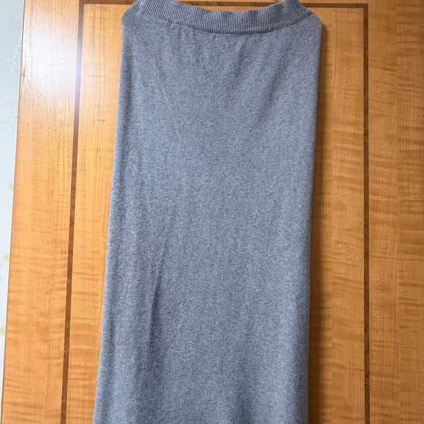 [BUNJANG] Gray Knit Long Skirt / 그레이 니트 롱 스커트